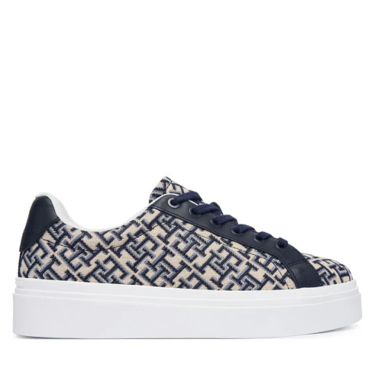 Zdjęcie produktu Sneakersy Tommy Hilfiger Chic Platform Monogram FW0FW09398 Beżowy