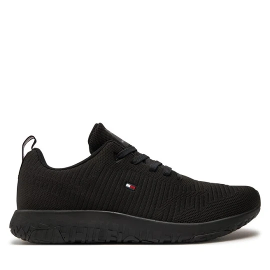 Zdjęcie produktu Sneakersy Tommy Hilfiger Corporate Knit Rib Runner FM0FM02838 Czarny