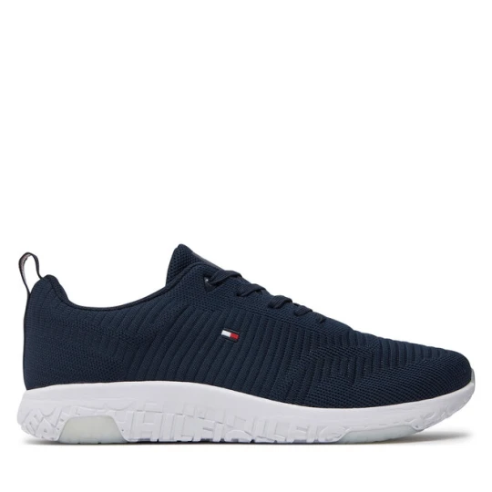 Zdjęcie produktu Sneakersy Tommy Hilfiger Corporate Knit Rib Runner FM0FM02838 Granatowy