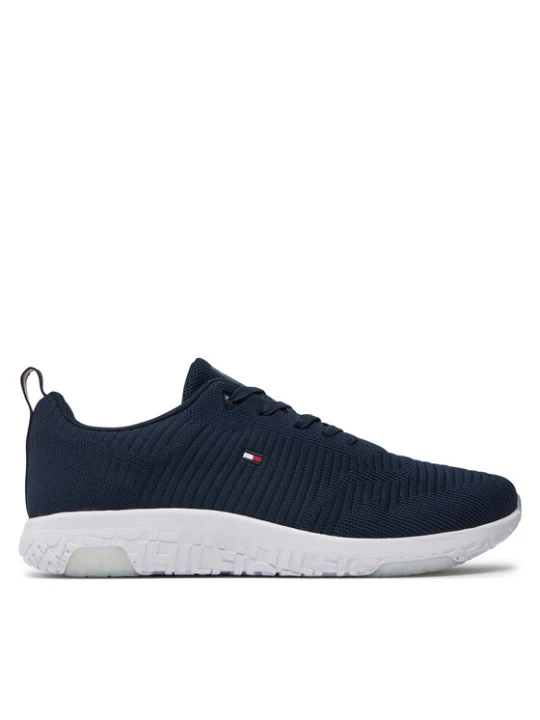 Zdjęcie produktu Sneakersy Tommy Hilfiger Corporate Knit Rib Runner FM0FM02838 Granatowy
