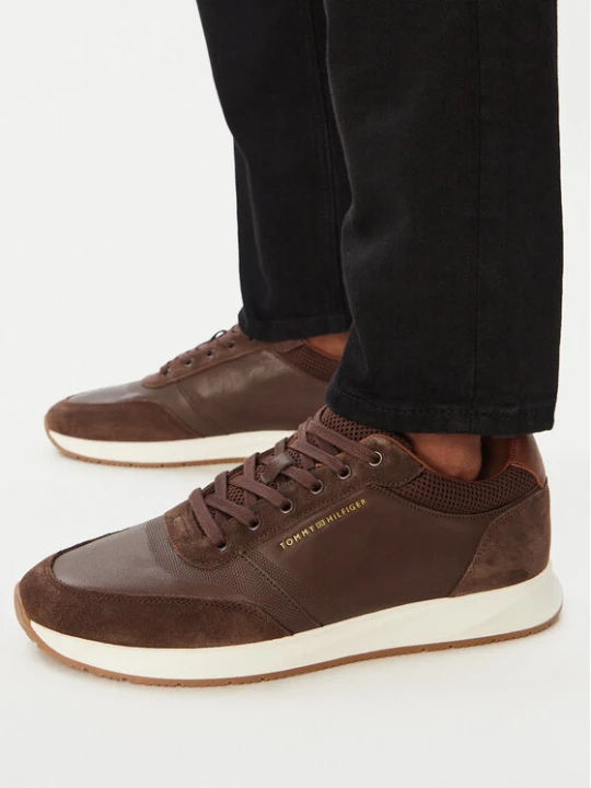 Zdjęcie produktu Sneakersy Tommy Hilfiger Dressy Runner FM0FM05910 Brązowy