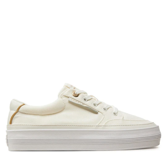 Zdjęcie produktu Sneakersy Tommy Hilfiger Essential Vulc Textile Sneaker FW0FW08323 Écru Kremowy