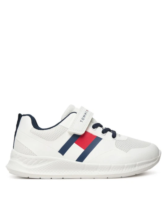 Zdjęcie produktu Sneakersy Tommy Hilfiger Flag Low Cut Lace-Up / Velcro T1X9-34369-1843 S Biały