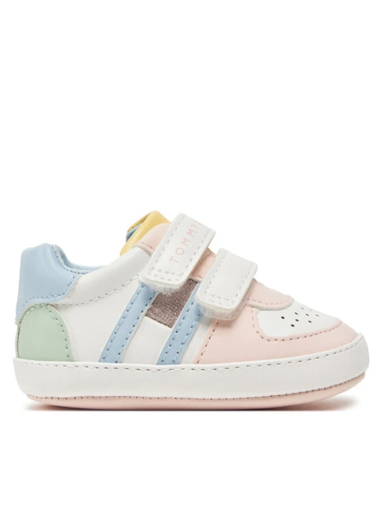 Zdjęcie produktu Sneakersy Tommy Hilfiger Flag Low Cut Velcro T0A9-33720-1528 Biały