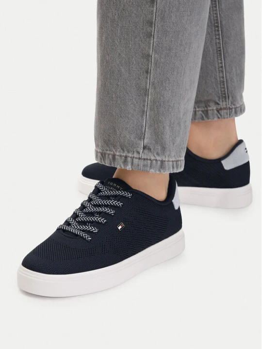 Zdjęcie produktu Sneakersy Tommy Hilfiger Knit Cupsole FW0FW09289 Granatowy