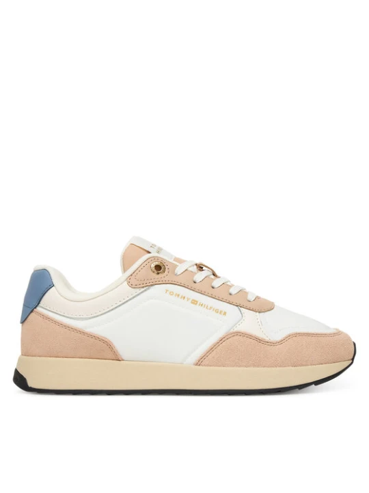 Zdjęcie produktu Sneakersy Tommy Hilfiger Mix Material Runner FW0FW08950 Écru Kremowy