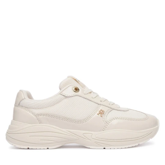 Zdjęcie produktu Sneakersy Tommy Hilfiger Modern Runner Shiny Leather FW0FW09413 Beżowy