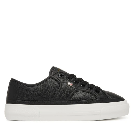 Zdjęcie produktu Sneakersy Tommy Hilfiger Platform Vulc Piping Ltr FW0FW09393 Czarny