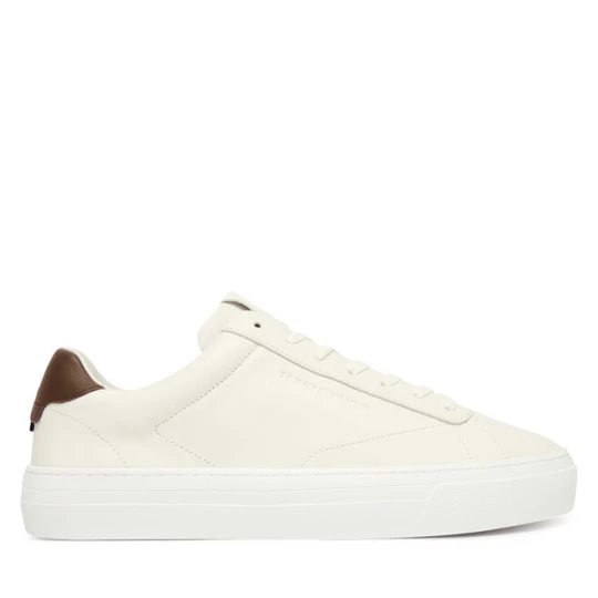 Zdjęcie produktu Sneakersy Tommy Hilfiger Premium Dress Cupsole Lth FM0FM05572 Écru Kremowy