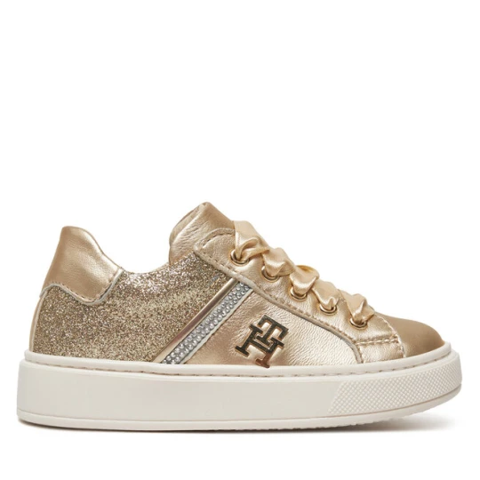 Zdjęcie produktu Sneakersy Tommy Hilfiger Sneaker Bassa Allacciata T1A9-33932-0829 S Złoty