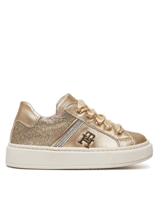 Zdjęcie produktu Sneakersy Tommy Hilfiger Sneaker Bassa Allacciata T1A9-33932-0829 S Złoty