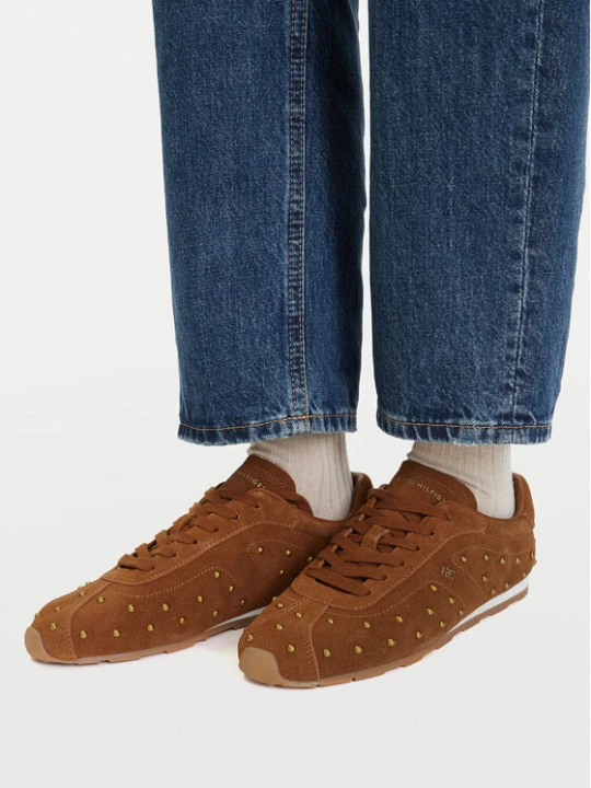 Zdjęcie produktu Sneakersy Tommy Hilfiger Th Bella Low Profile Studs FW0FW09882 Brązowy