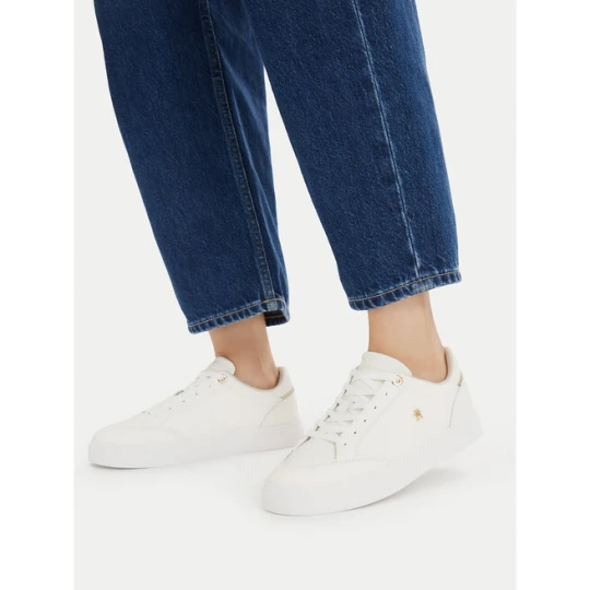 Zdjęcie produktu Sneakersy Tommy Hilfiger Th Chic Cupsole FW0FW09106 Écru Kremowy