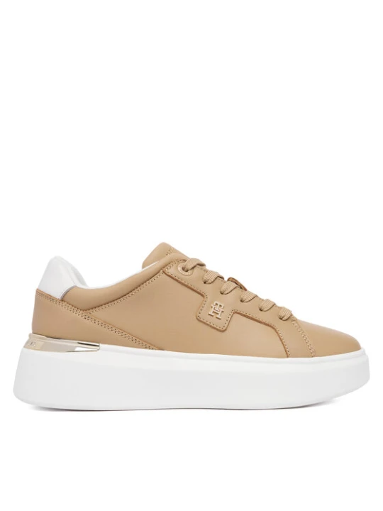Zdjęcie produktu Sneakersy Tommy Hilfiger Th Chic Platform FW0FW09396 Brązowy