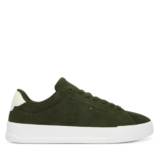Zdjęcie produktu Sneakersy Tommy Hilfiger Th Court Core Suede FM0FM05716 Zielony