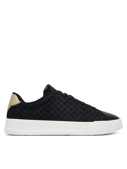 Zdjęcie produktu Sneakersy Tommy Hilfiger Th Court Lth Mix Monogram FM0FM06082 Czarny
