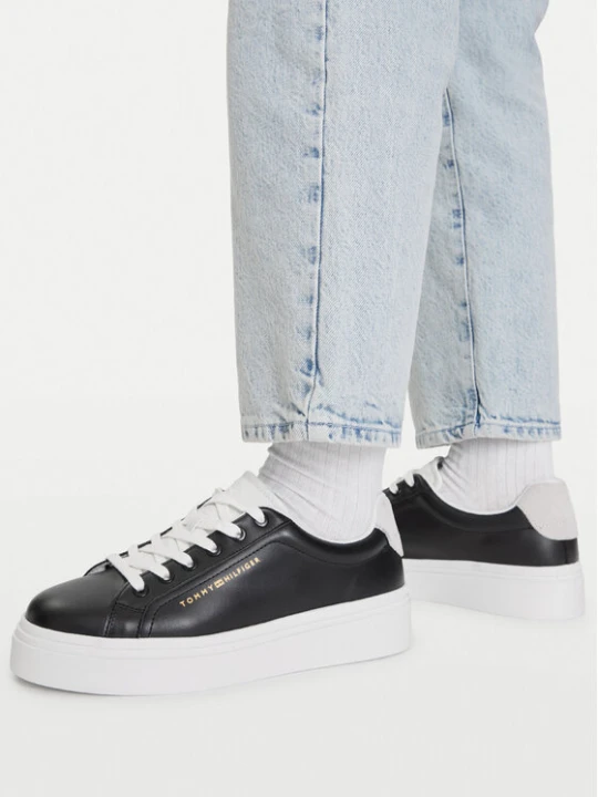 Zdjęcie produktu Sneakersy Tommy Hilfiger Th Feminine Platform Monogram FW0FW09594 Czarny