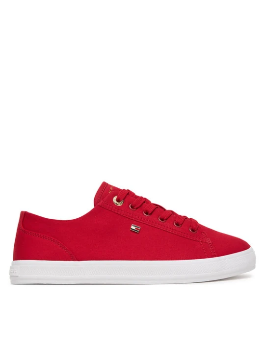 Zdjęcie produktu Sneakersy Tommy Hilfiger Th Foxing Sneaker Canvas FW0FW09170 Czerwony
