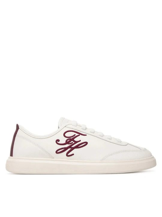 Zdjęcie produktu Sneakersy Tommy Hilfiger Th Icon Court Script Premium FW0FW09604 Kremowy
