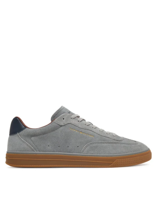 Zdjęcie produktu Sneakersy Tommy Hilfiger Th Lo Lux Suede Sneaker FM0FM05997 Szary