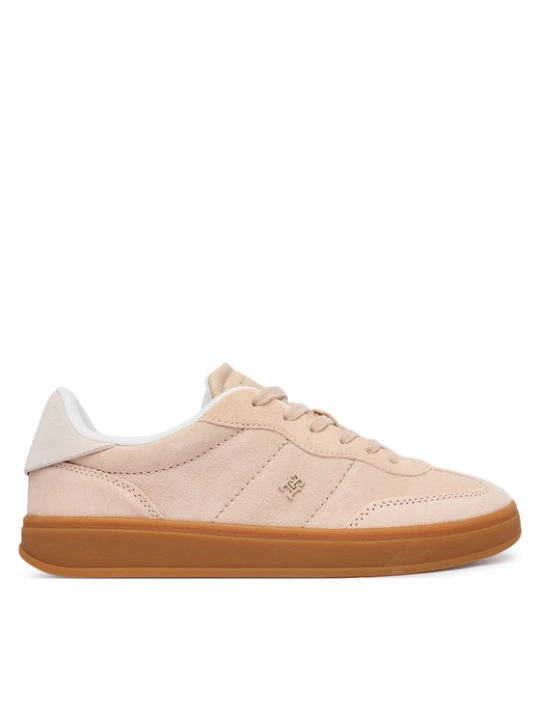 Zdjęcie produktu Sneakersy Tommy Hilfiger Th Monogram Plaque Suede Trainers FW0FW09180 Różowy