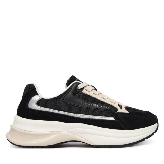 Zdjęcie produktu Sneakersy Tommy Hilfiger Th Sporty Chic Runner FW0FW09187 Czarny
