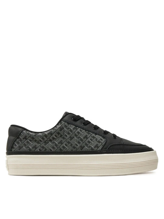 Zdjęcie produktu Sneakersy Tommy Hilfiger Vulc Leather Sneaker Monogram FW0FW08331 Czarny