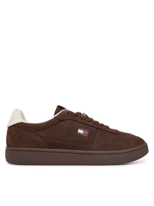Zdjęcie produktu Sneakersy Tommy Jeans Archive 98' Nubuck Court EM0EM01788 Brązowy ciemny