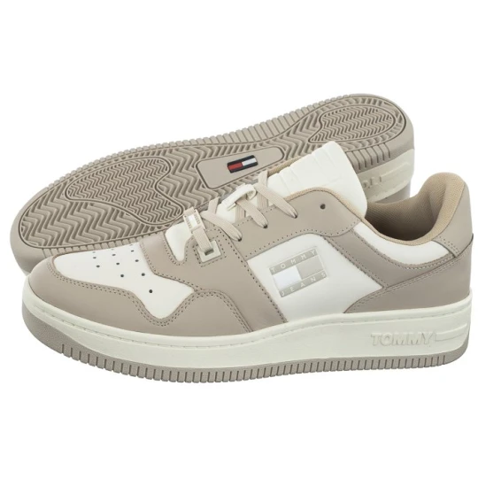 Zdjęcie produktu Sneakersy Tommy Jeans Basket Leather Classic Beige EM0EM01165 ACI (TH762-a) Tommy Hilfiger