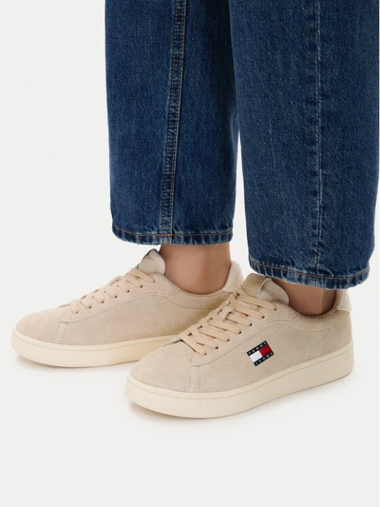 Zdjęcie produktu Sneakersy Tommy Jeans Logo Suede Archive EN02985 Beżowy