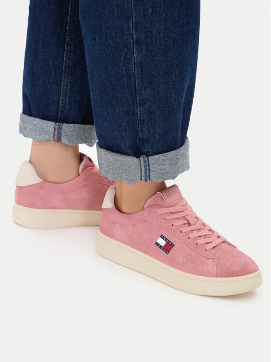 Zdjęcie produktu Sneakersy Tommy Jeans Logo Suede Archive EN02985 Różowy