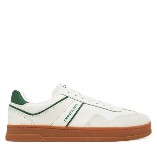 Zdjęcie produktu Sneakersy Tommy Jeans The Greenwich Leather EM0EM01571 Écru Kremowy
