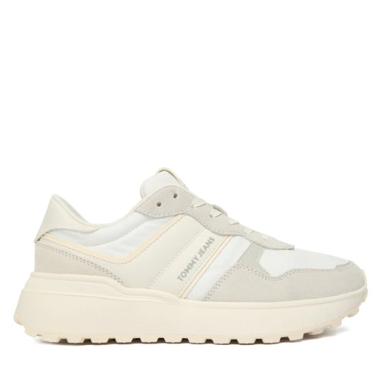 Zdjęcie produktu Sneakersy Tommy Jeans Tjw Cleated Runner Suede Mix EN0EN02921 Écru Kremowy
