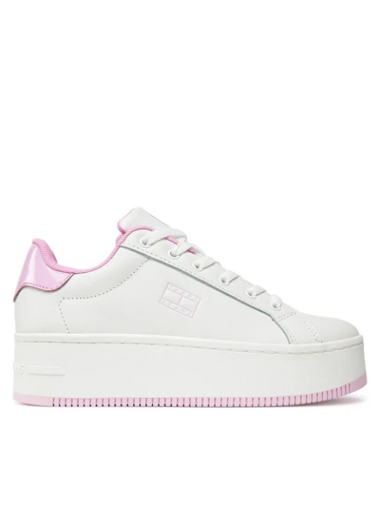 Zdjęcie produktu Sneakersy Tommy Jeans Tjw Flatform Patent Sneaker EN0EN02864 Écru Kremowy