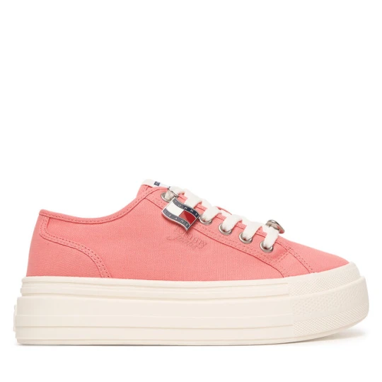 Zdjęcie produktu Sneakersy Tommy Jeans Tjw Flatform Sneaker Charms EN0EN02959 Różowy