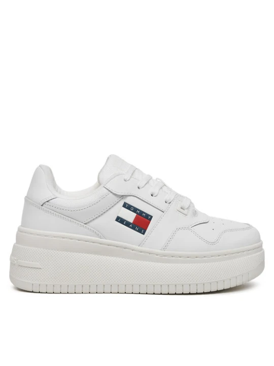 Zdjęcie produktu Sneakersy Tommy Jeans Tjw Retro Basket Flatform Ess EN0EN02506 Biały