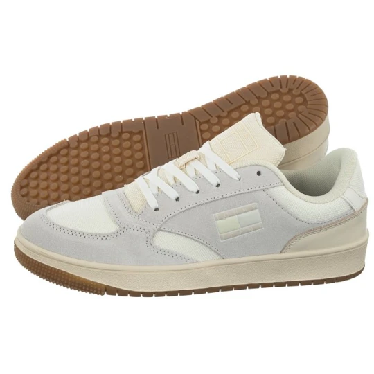 Zdjęcie produktu Sneakersy Tommy Jeans Wmn Retro Cups Suede Ivory EN0EN02112 YBI (TH759-a) Tommy Hilfiger