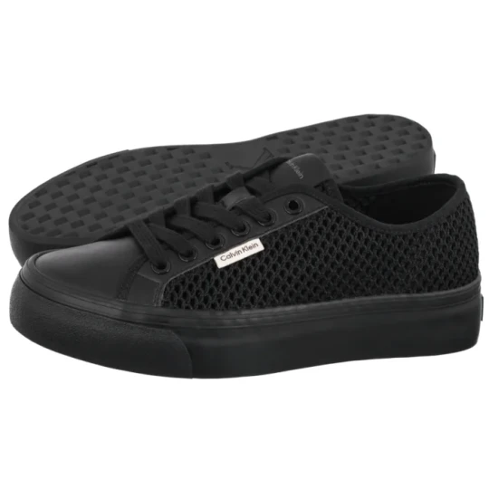 Zdjęcie produktu Sneakersy Vulc Flatf Lace Up Lin Mesh Triple Black HW0HW02971 0GJ (CK731-b) Calvin Klein