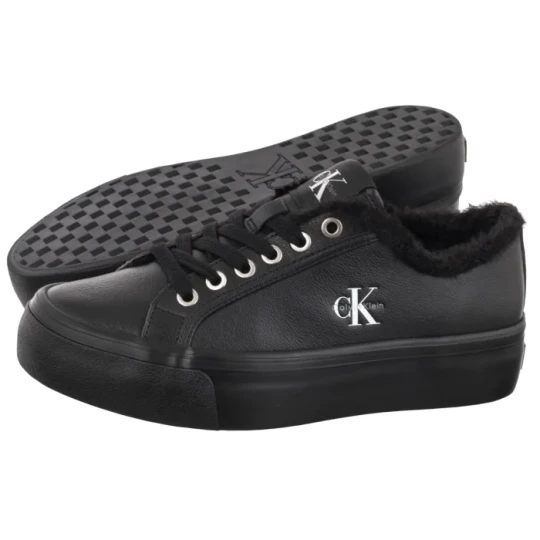 Zdjęcie produktu Sneakersy Vulc Flatf Laceup Lth Fur Triple Black HW0HW03235 0GJ (CK753-a) Calvin Klein