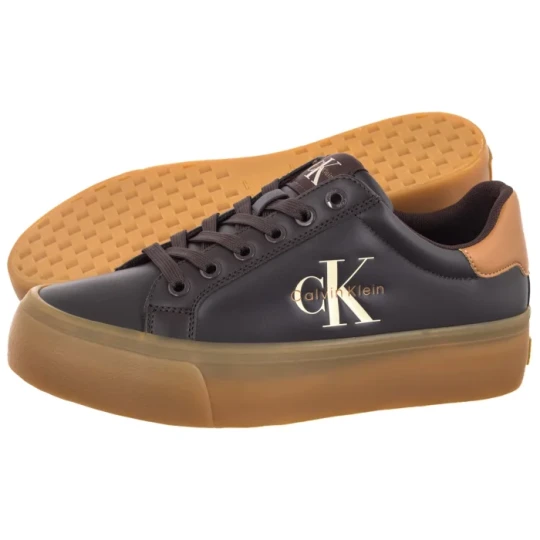 Zdjęcie produktu Sneakersy Vulc Flatform Laceup Low Lth Fudge / Marshmallow HW0HW03159 0JW (CK752-b) Calvin Klein