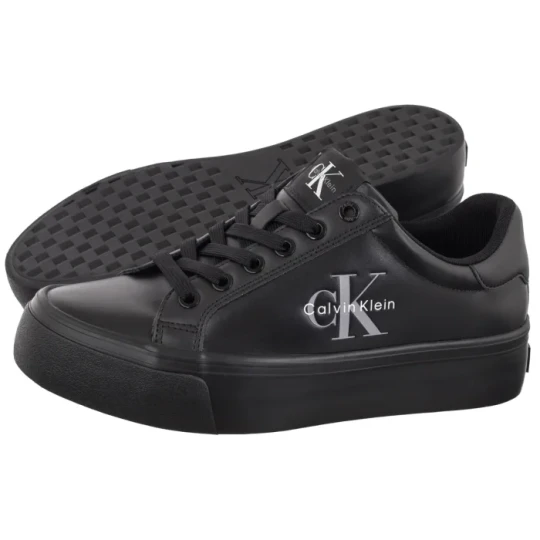 Zdjęcie produktu Sneakersy Vulc Flatform Laceup Low Lth Triple Black HW0HW03159 0GJ (CK752-a) Calvin Klein