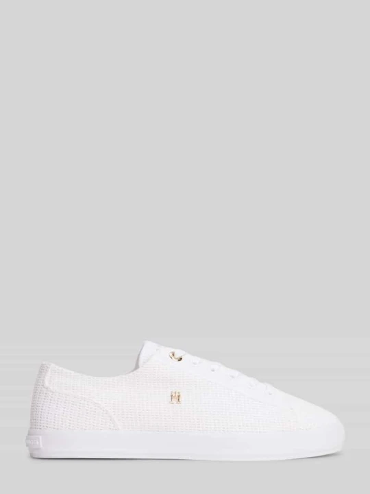 Zdjęcie produktu Sneakersy w niskim kroju w imitacji dzianiny z aplikacją z logo Tommy Hilfiger Biały