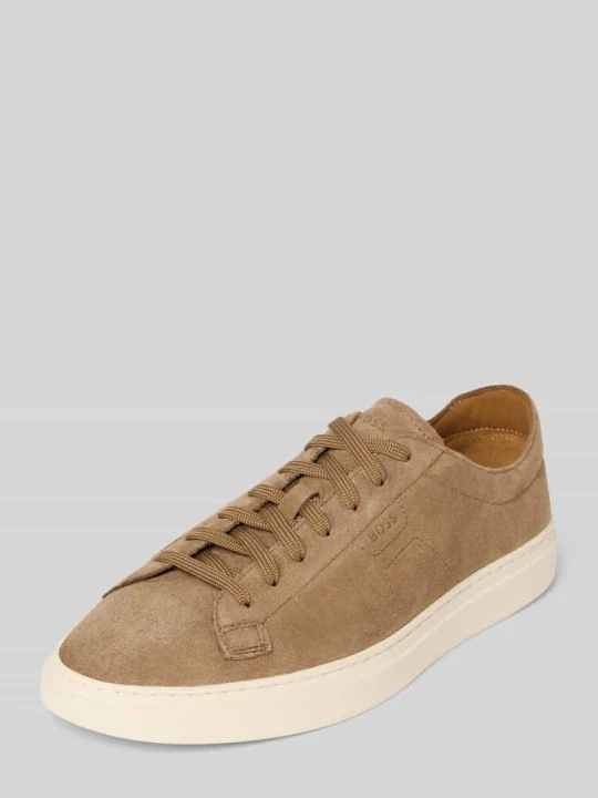 Zdjęcie produktu Sneakersy w niskim kroju z czystego nubuku bydlęcego Model 'Kieran_Tenn_wcsd' Boss Beżowy