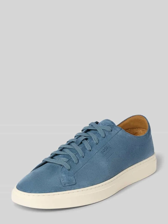 Zdjęcie produktu Sneakersy w niskim kroju z czystego nubuku bydlęcego Model 'Kieran_Tenn_wcsd' Boss Jasnoniebieski