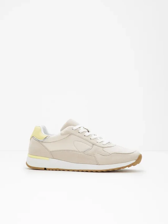 Zdjęcie produktu Sneakersy w stylu retro BonPrix beżowy