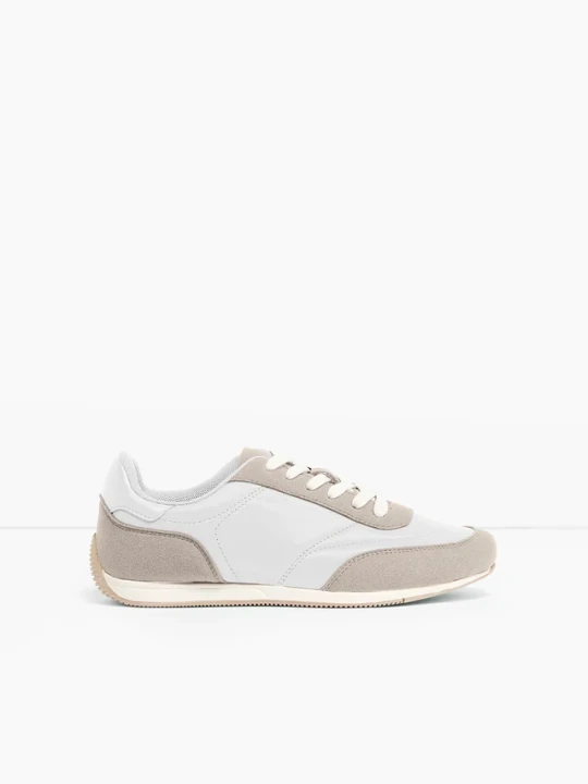 Zdjęcie produktu Sneakersy w stylu retro BonPrix biały