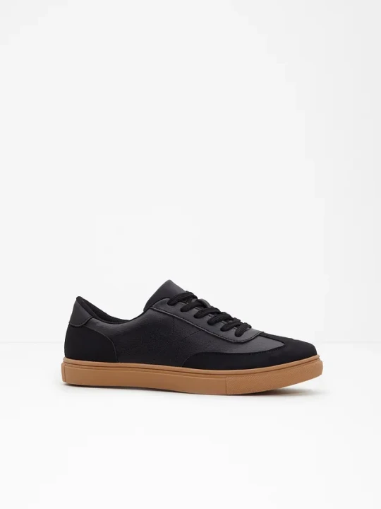 Zdjęcie produktu Sneakersy w stylu retro BonPrix czarny