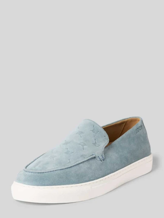 Zdjęcie produktu Sneakersy wsuwane ze skóry ze wzorem z logo JOOP! Jasnoniebieski
