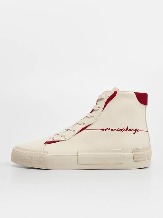 Zdjęcie produktu Sneakersy wysokie Armani Exchange mleczny