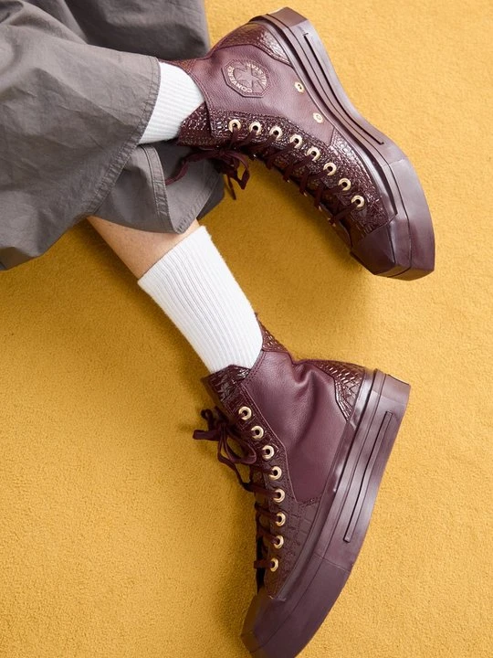 Zdjęcie produktu Sneakersy wysokie Converse bordowy
